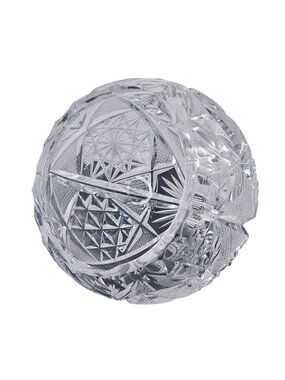 Cut to Clear Crystal Decorative Bowl Angled Slanted Ashtray Cigarette Holder